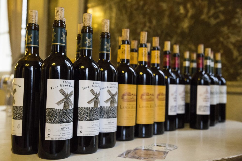 Les vins dégustés à la suite de la conférence de Fabrizio Bucella à l'Académie Royale de Bruxelles
